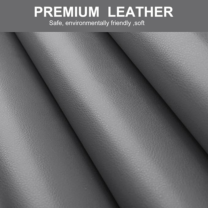 Leather Repair Patch Tape,17x60 inch Large Self Adhesive Leather Repair,Vinyl Repair Patch Kit for Couches, Car Seats, Chairs, Furniture17X60 inch,Grey