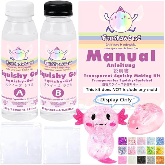 Taba Squishy Making Kit Clear Gel Flex Rubber Crystal Liquid Silicone 17oz Pack
