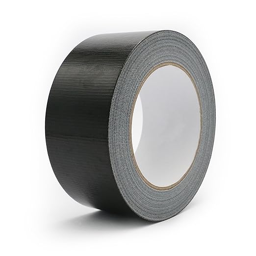 Heavy Duty Duct Tape 2 Inch X 33 Yards, 8.5 Mil Thickness, Multi Purpose Black Duct Tape, No Residue, Waterproof and Tear by Hand - for Repairs, Industrial, Professional Use