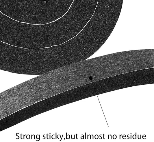 2 Rolls 1/2 Inch W 1/2 T Weather Stripping Air Conditioner Open Cell Foam Seal Tape, Window Insulation High Resilience Seal Strip for Doors Window,Total 16FT