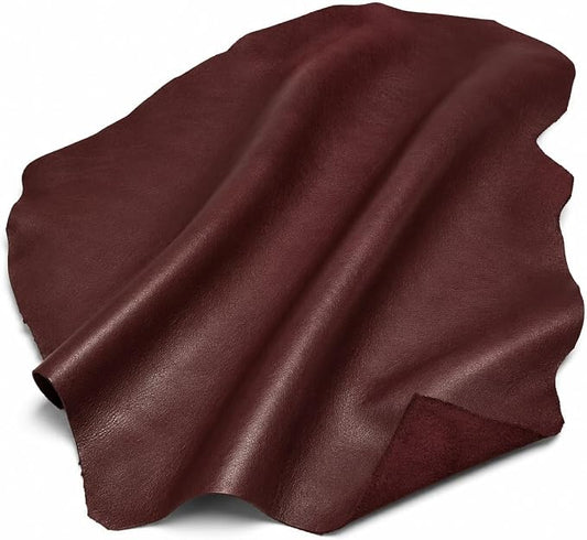 Reed Leather Hides - Cow Skins (8 inches X 11 Inches, Burgundy) | Arts and Crafts