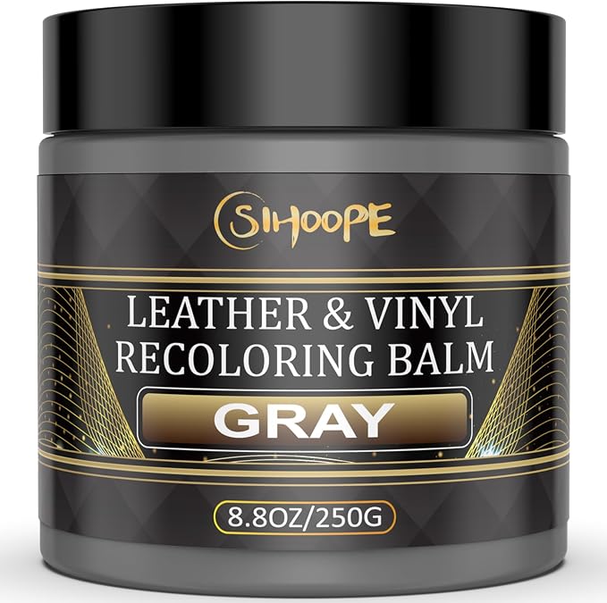 2025 New Advanced Leather Recoloring Balm,Gray Leather Repair Kit for Furniture,Leather Dye Filler,Couch Paint and Repair,Leather Color Restorer for Couches,Leather Scratch Remover for Car Interior