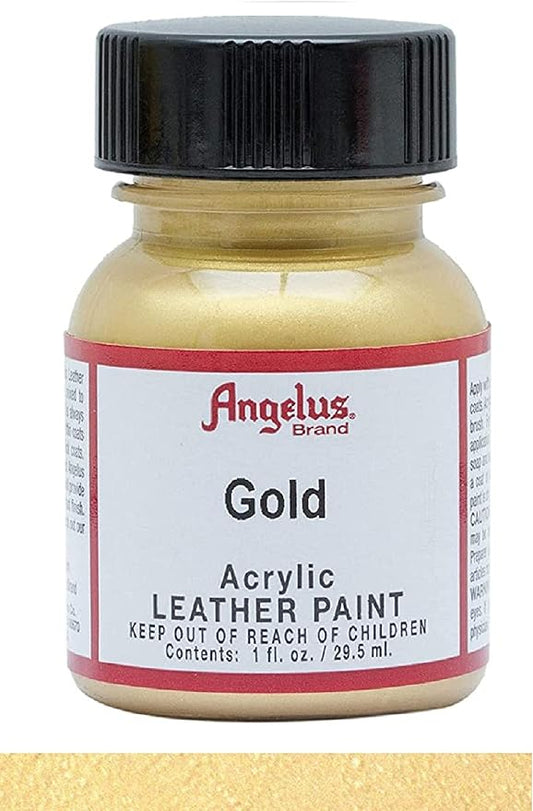 Angelus Acrylic Leather Paint Gold 1oz
