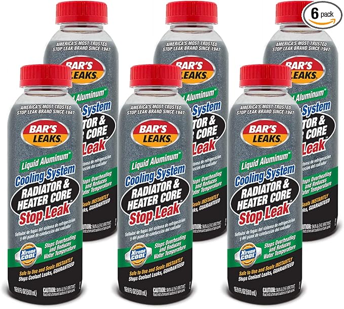 Bar's Leaks Liquid Aluminum Radiator and Heater Core Stop Leak. 6 Pack,1186-6PK