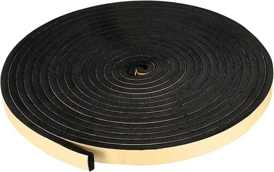 PATIKIL Foam Insulation Tape, 1" W x 3/8" t x 32.8FT Self Adhesive Weather Stripping Door Seal Strip for Door Window Air Conditioning, Black