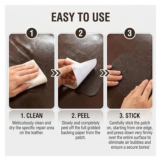 Cremsy Leather Repair Patch Tape, Self-adhesive Leather Repair Patch Kit for Couch Sofa Car Seats, Waterproof Vinyl Repair Patch, Cuttable Furniture Repair Tape for Chair Jacket (17, Creamy Yellow)