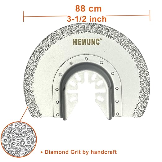 3pcs Oscillating Tool Blades for Grout Removal Tile Mortar Concrete Masonry, Oscillating Multi Tool Diamond Saw Blades for Dewalt Milwukee Rockwell Bosch Dremel Ryobi Ridgid Multitool