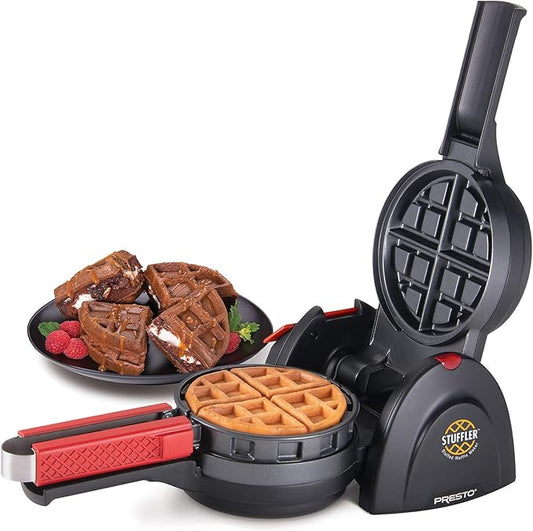 Presto 03512 Stuffler Stuffed Waffle Maker,Belgian,Large,Black,(Pack of 2)