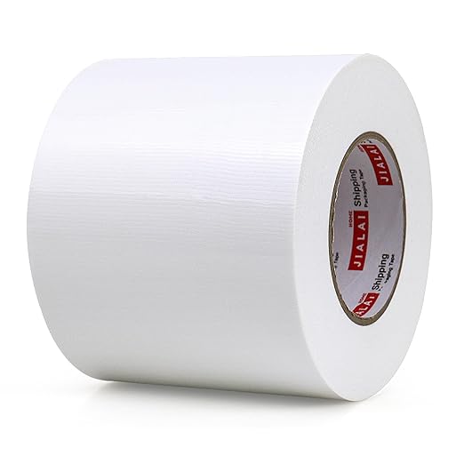 JIALAI HOME 5 inch Wide Duct Tape, Industrial Grade White 5 inches x 55 Yards (164 ft), 9 Mil Heavy-Duty, Waterproof, Strong, Flexible, No Residue, for Crafts & Home Improvement