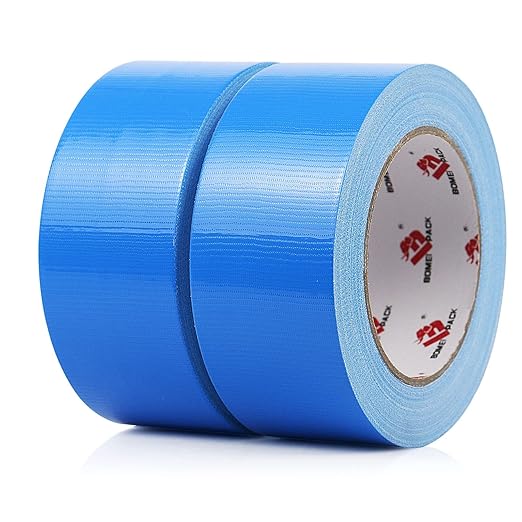 JIALAI HOME 2 Pack Blue Duct Tape Heavy Duty,9 Mil Thickness,2 Inches x 30 Yards,Strong Industrial Strength,Flexible,No Residue,Waterproof and Tear by Hand,Multi-Use for Indoor & Outdoor Repairs