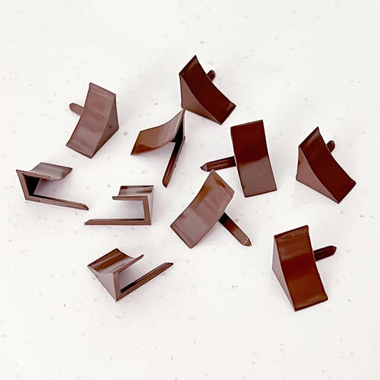 InstaTrim End Caps - 10 Dark Brown 1/2" Wide Trim End Cap Pieces - Trim for Corners - Paintable