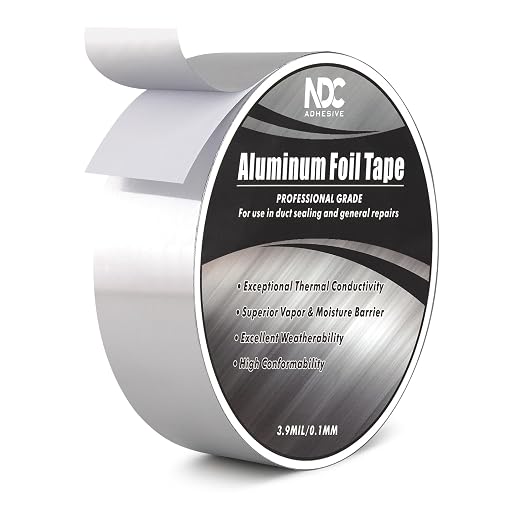 Aluminum Foil Tape, 1.4” x 164Ft, Silver | 3.94mil, Heat & UV Resistant, Waterproof for Ductwork Sealing, Dryer Vent, HVAC Air Insulation, Metal Repairs Patching