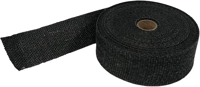 Newtex ZetexPlus 2 inches x 50 feet Black Exhaust Header Wrap Fiberglass Heat Tape, High Temp Exhaust Tape, Muffler Pipes, Motorcycle Exhaust Heat Wrap, Made in USA