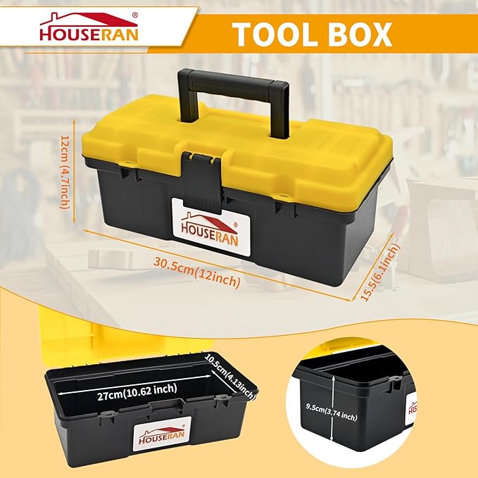 8-Piece Tool Set with Case Including 10” Slip Joint Pliers, 8.3” Long Nose, 8.3” Linesman, 7.5” Diagonal, 6” Flush Cutter, 5” Long Nose, 5” 170 Cutter, 25mm Rubber Mallet for DIY & Home Use