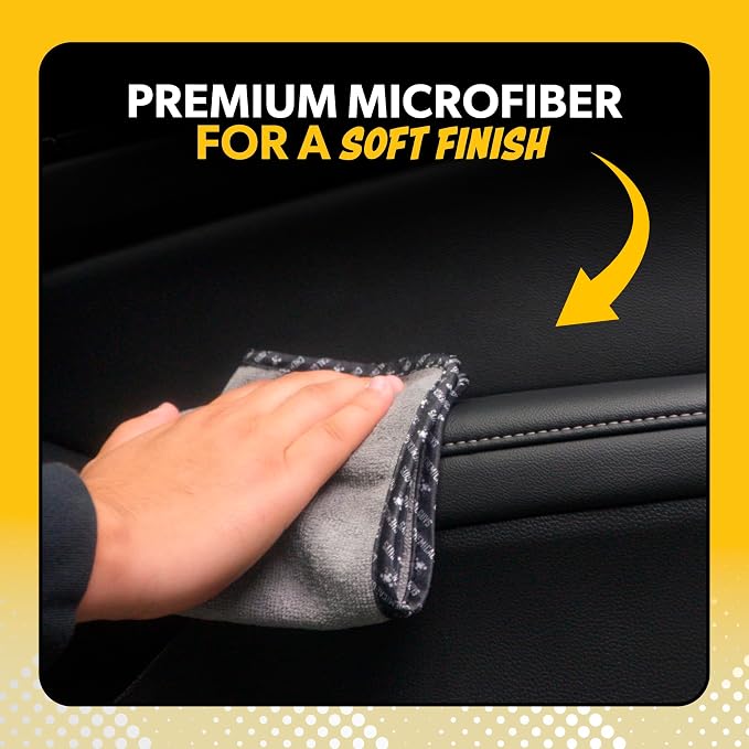Chemical Guys Perforated Leather Cleaner and Microfiber Towel Bundle, VentRight Leather Cleaner Conditioner 16 oz with Gray Everyday Cleaning Towels 6 Pack for Car Interior Detailing