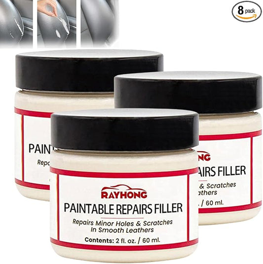 Alkyne Leather Filler,Leather Filling Paste,New Car Leather Filler Repair Cream,Leather Color Restorer Conditioner for Filling or Repairing Holes Scratches (3pcs)