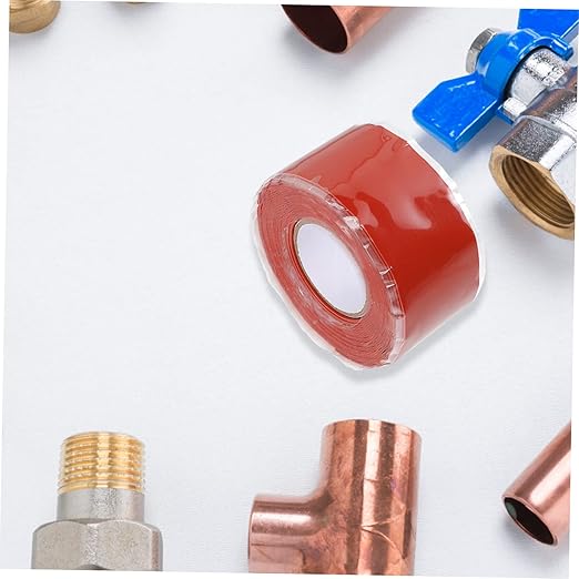 GLEAVI Leak Stop Tape for PVC Ppr Metal Pipes Flexible Self Adhesive Sealing Tape with Shock Resistance Insulation and Airtight Repair for Plumbing Maintenance Red