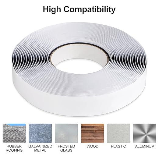 Butyl Tape 10m (32.8FT) - Industrial Grade Waterproof Butyl Rubber Sealant Tape for Roof/RV/Car Leak Sealing & Window/Headlight Repair