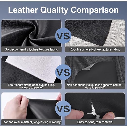 Coffee Leather Repair Tape Kit,7.9x59 in Repair Kit for Furniture,Car Seat, Couch,Upgraded Strong Self Adhesive Leather Patch for Sofas,Furnitures
