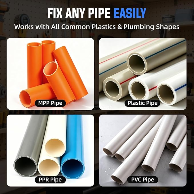 Valkynos 3PCS Internal & External Pipe Threading Tool, 1/2'' 3/4'' 1'' PVC Pipe Threader Kit with Storage Case, Heavy-Duty Alloy Steel, Electric Drill Compatible for Plumbing and Home Repair