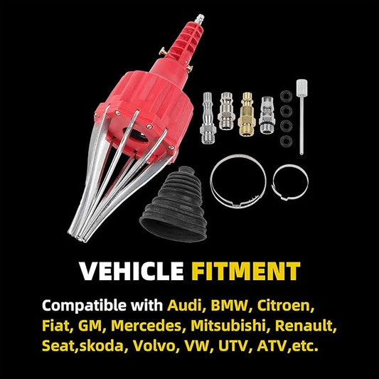 Dasbecan Universal Pneumatic CV Boot Expander Tool, CV Axle Boot Installation Tool, CV Joint Boot Spreader Removal Tool Kit Compatible with BMW UTV ATV (Red)