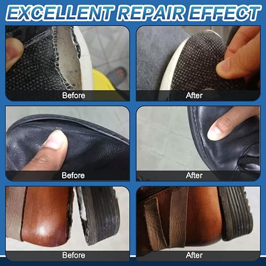 Shoe Glue, Sole Repair Instant, for Rubber Soles, Boots, Sneakers, Sandals, Leathers, Handbags and More, Clear, with Anti-Clog Cap, Waterproof (Clear, 30 Grams * 1 Pack, Shoe Glue)