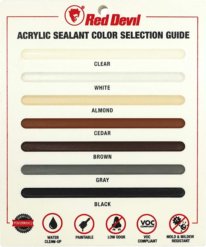 Red Devil 077040 Lifetime Ultra Premium Elastomeric Acrylic Latex Sealant, 10.1 oz., Brown, 1 Pack