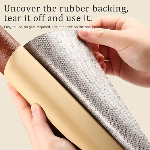 Leather Repair Patch for Couches 100 x 137 cm 1 Roll Large Self-Adhesive refinisher cuttable reupholster Tape Patches kit for Couch Car Seats Furniture Sofa Vinyl Chairs Shoes Fabric FixDark Brown