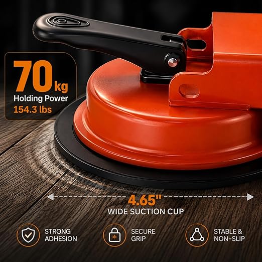 Floor Gap Fixer Tool for Laminate Floor, Vinyl Plank (LVP), Laminate, Hardwood & Tile Flooring，Vacuum Suction Cup & Rubber Anti-Slip Cushion Pad, Eliminate Unsightly Gaps Instantly (Without Mallet)