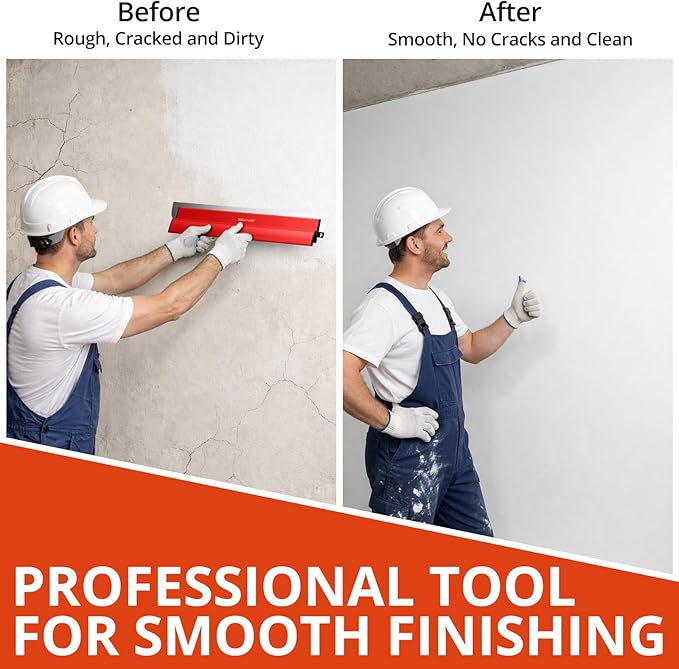 GETLITOOL 5PCS Paint Putty Scraper with Spare Blade, 5.9" to 31.5" Skimming Blades, Heavy Duty Drywall Knife Tool with Extension Pole for Drywall Repair, Joint Filling, Surface Finishing