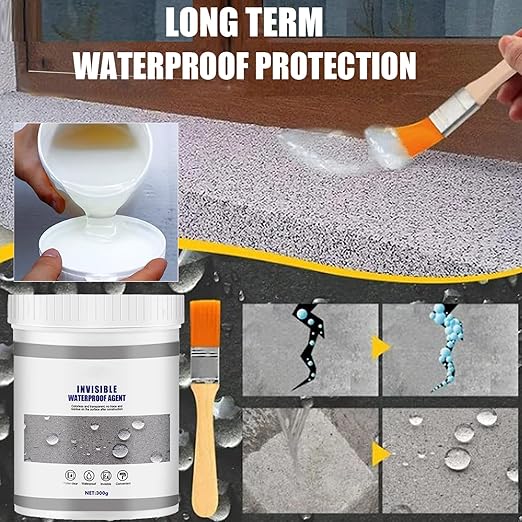 Invisible Waterproof Sealant Agent, Clear Water-Based Bonding & Insulating Coating, Anti-Leakage Sealant for Roofs, Walls, Cracks & Indoor & Outdoor Repairs, 10.5 oz