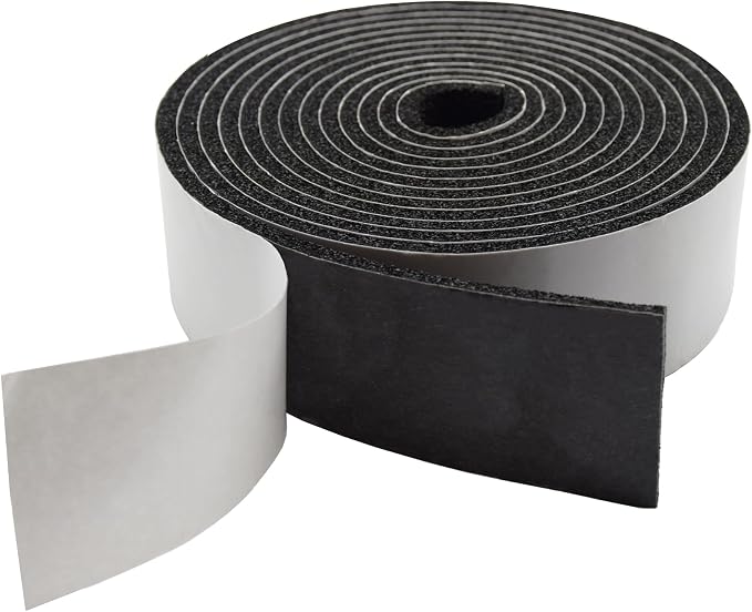 DOBTIM Pipe Insulation Foam Wrap Tape, Self Adhesive with High Resilience for Pipe Insulation Wrap 13 Ft Long x 2 Inch Wide x 1/5 Inch Thick