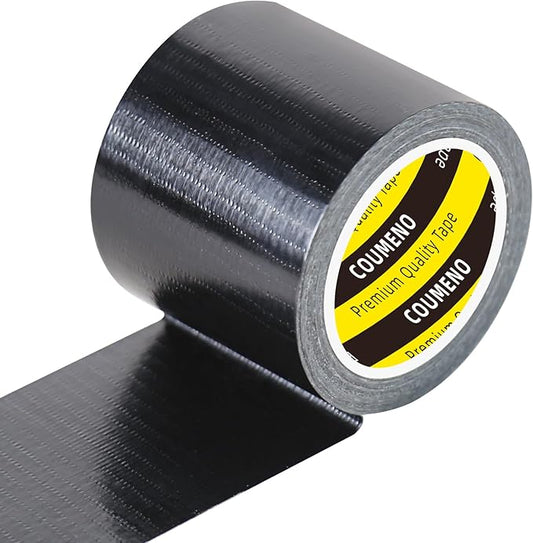 Strong Adhesive Cloth Weather Stripping Tape 2in x 16.4FT Black - Weather Sealing Strip for Sliding Windows/Doors, Draft Blocker & Insulation, Soundproof Dustproof Waterproof Windproof