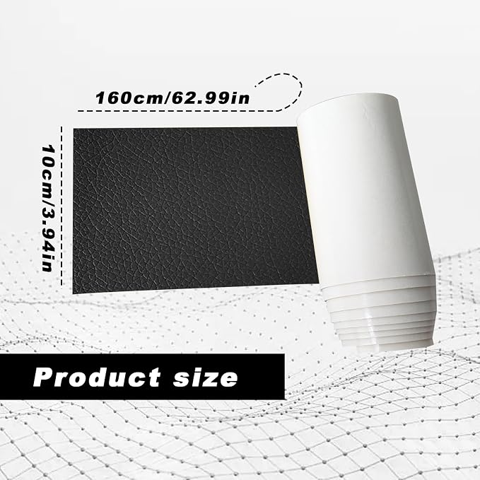Black Self-Adhesive Leather Repair Patch Leather Repair Tape for Furniture 4x63 Excellent Adhesion Leather Repair Patch Self Adhesive for Car Seat Couch Motorcycle Seat