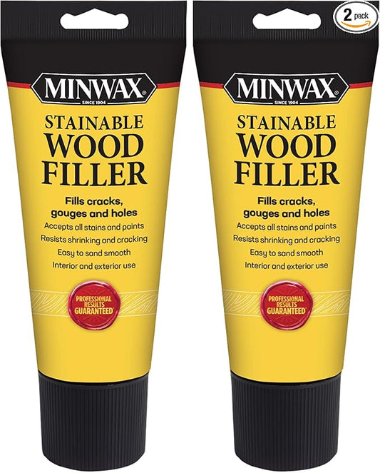 Minwax Stainable Wood Filler, 6 oz, 42852000 (Pack of 2)