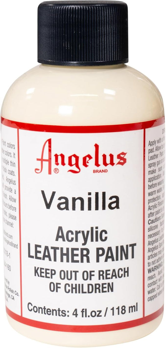 Angelus Acrylic Leather Paint, 4 Fl Oz (Pack of 1), Vanilla