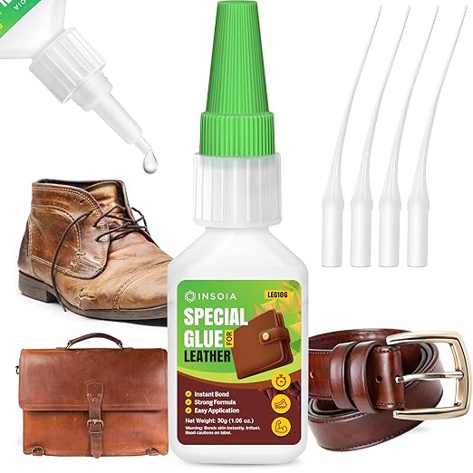 Super Glue for Leather, 30g Heavy Duty Leather Glue Adhesive for Purses, Shoes, Sofas & Furniture – Quick-Dry, Waterproof, Flexible Repair Glue Leathercraft, Upholstery & DIY Projects