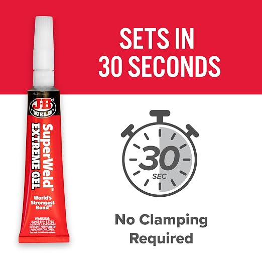 J-B Weld Superglue Gel 15g 2 Pack - SuperWeld Extreme Gel