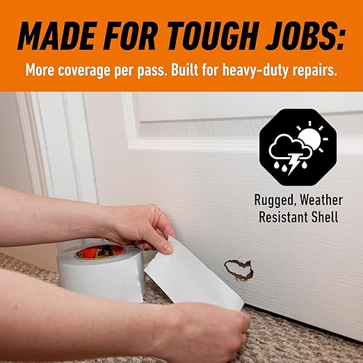 GORILLA Tape Tough & Wide, White Tape, 2.88" x 25 yd (Pack of 4) - Heavy Duty and Weather Resistant for Indoor or Outdoor