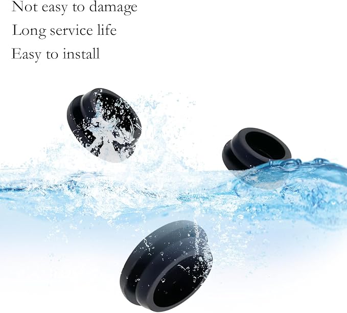 125Pcs Black Rubber Plug Box, Various Sizes of Round Hole Silicone Tool, Rubber Plugs for Round Holes, Silicone Plugs Suitable for Car Wiring Furniture