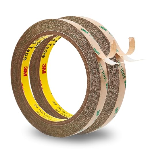3M Double Sided Tape 300LSE 0.39" x 36Ft Clear, 2 Pack | Heavy Duty Adhesive Tape for Electronics, Laptop & Phone Repairs, Arts, Crafts, Leather Work, Card Making