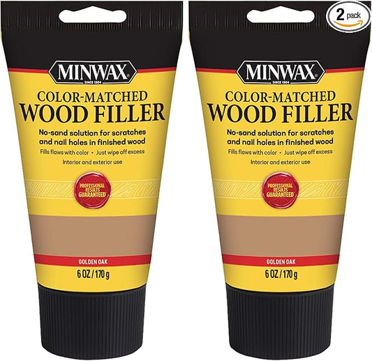 Minwax Color-Matched Wood Filler, Golden Oak, 6 oz (Pack of 2)