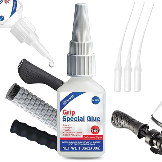 30g Motorcycle Grip Glue, Instant Handlebar Adhesive for Dirt Bike, ATV, MTB & Snowmobile, Professional Quick-Dry Flexible Bond, Waterproof & Vibration Resistant Clear Liquid Glue