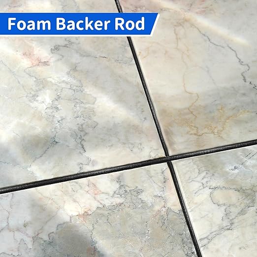 Foam Backer Rod for Gaps Concrete Crack Filler Joints Foam Gap Fillers Caulk Saver Backing Rod Concrete Filler Rope Joint Filler (3/4 Inches X 33 Feet)