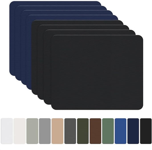 OAZ 8 Pieces 7.87 x 5.9 inch Nylon Repair Patches Nylon Fabric Patch Self-Adhesive Fabric Repair Tape Waterproof Lightweight Outdoor Gear Patch Kit for Down Jacket Clothing Tent Bag (Black/Navy Blue)