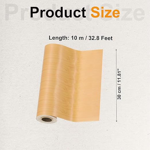 PATIKIL Wood Grain Tape 12" x 32 ft, Self-Adhesive Wood Texture Repair Tape Realistic Wooden Effect Patch for Furniture Cabinets Floor Walls, Cherry