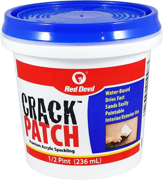 Red Devil 0802 Crack Patch Premium Acrylic Spackling, 1/2 Pint