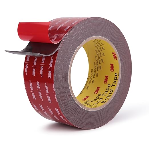 Double Sided Tape Heavy Duty Mounting Tape 2" x 18Ft Made of 3M 4611F Gray Strong Adhesive for Reliable Bonding Waterproof Foam Tape for Home Office Car Decorative Materials and Trims