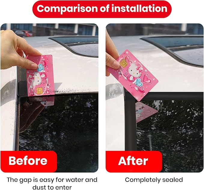 16.4 Ft Windshield Rubber Seal Car Weather Stripping Trim T Shape Sealing Strip for Car Front Rear Windshield(19mm)
