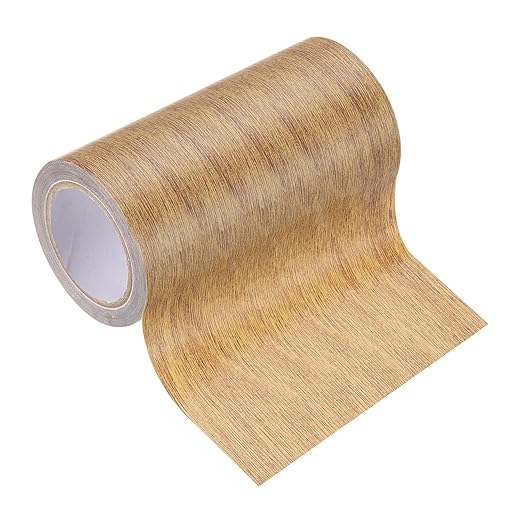 PATIKIL Wood Grain Tape 4.7" x 15 Ft, Self-Adhesive Wood Texture Repair Tape Realistic Wood Effect Contact Paper Patch for Furniture Cabinets Floor Walls Home Decoration, Brown Oak
